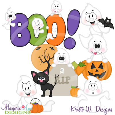 Ghoulishly Cute SVG Cutting Files Includes Clipart