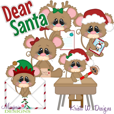 Letters To Santa SVG Cutting Files Includes Clipart