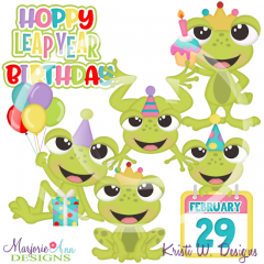 Leap Year Birthday SVG Cutting Files Includes Clipart