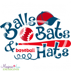 Balls Bats & Baseball Hats SVG