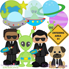 Alien Fighters SVG Cutting Files + Clipart