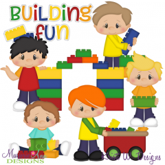Building Fun SVG Cutting Files Includes Clipart