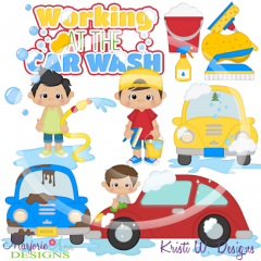 Car Wash Boys SVG Cutting Files/Paper Piecing +Clipart
