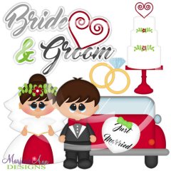 Just Married SVG Cutting Files Includes Clipart
