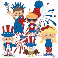 Happy 4th Of July SVG Cutting Files Includes Clipart
