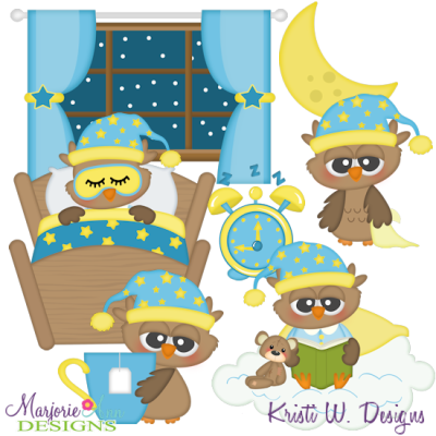 Night Owl SVG Cutting Files Includes Clipart