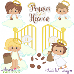 Pennies From Heaven SVG Cutting Files + Clipart