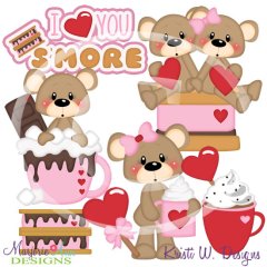 Franklin & Frannie Love You S'more Cutting Files + Clipart