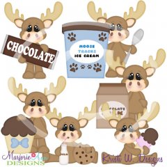 Chocolate Moose SVG Cutting Files/Paper Piecing +Clipart