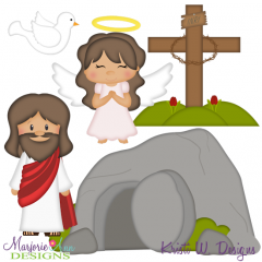 He Is Risen SVG Cutting Files + Clipart