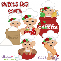 Sweets For Santa-Babies SVG Cutting Files + Clipart