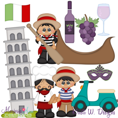 Kids Around The World-Italy SVG Cutting Files Includes Clipart