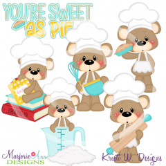 Franklin-You're Sweet As Pie SVG Cutting Files + Clip Art