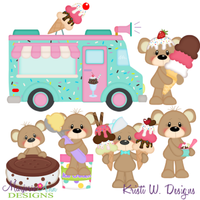 Payton Loves Ice Cream SVG Exclusive Cutting Files + Clipart