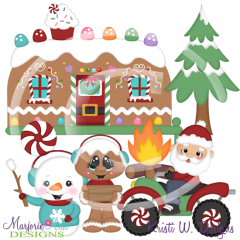 Candy Cane Lane-Campground SVG Cutting Files Includes Clipart