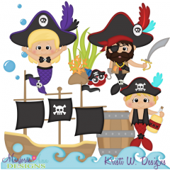 Ocean Friends-Pirates SVG Cutting Files Includes Clipart