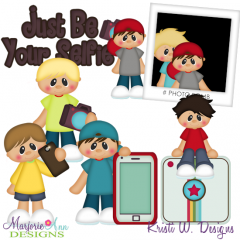Just Be Your Selfie SVG Cutting Files + Clipart