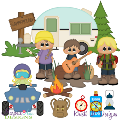 Camping Trip 2 SVG Cutting Files + Clipart