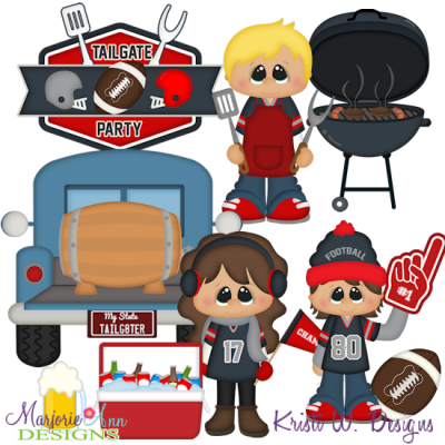 Tailgate Party SVG Cutting Files + Clipart