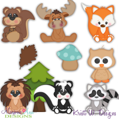 Woodland Babies SVG Cutting Files Includes Clipart