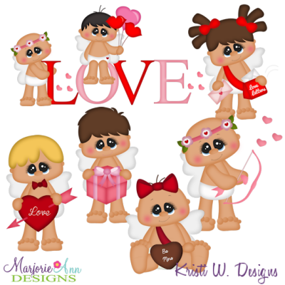 Chubby Cupids SVG Cutting Files Includes Clipart