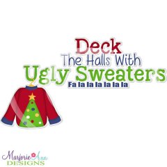 Ugly Sweaters Title SVG Cutting Files Includes Clipart