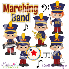 Marching Band-Boys SVG Cutting Files Includes Clipart