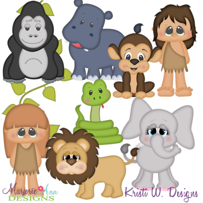 Jungle Life SVG Cutting Files Includes Clipart
