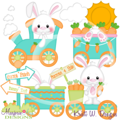 Carrot Patch Train SVG Cutting Files/Paper Piecing +Clipart
