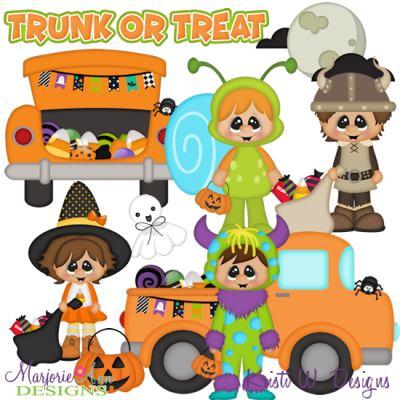 Trunk Or Treat SVG Cutting Files Includes Clipart