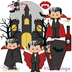Count Dracula SVG Cutting Files + Clipart