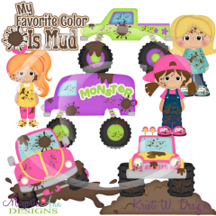 Mudding-Girls SVG Cutting Files Includes Clipart