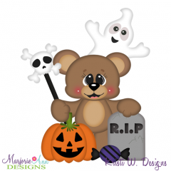 Halloween Bear SVG Cutting Files + Clipart