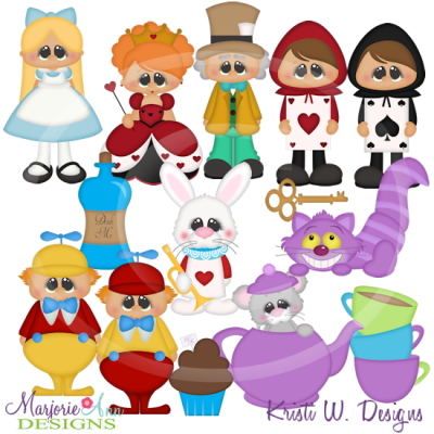 Wonderland Exclusive SVG Cutting Files Includes Clipart