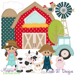 Fun On The Farm SVG Cutting Files Includes Clipart