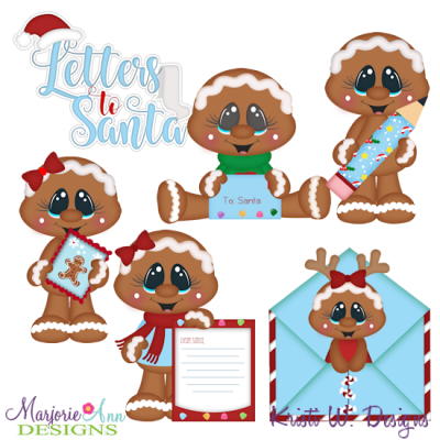 Letters To Santa-Gingers SVG Cutting Files Includes Clipart