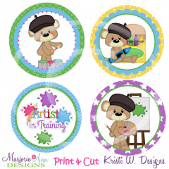Artist In Training Cutting Files-Includes Clipart
