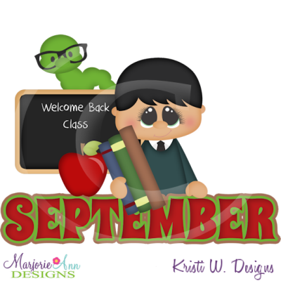 September Title SVG Cutting Files Includes Clipart