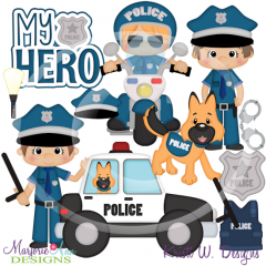 Police Officers-Boys SVG Cutting Files Includes Clipart