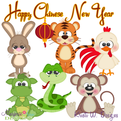 Chinese New Year 1 SVG Cutting Files + Clipart