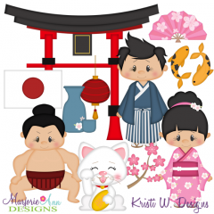 Kids Around The World-Japan 2 SVG Cutting Files Includes Clipart