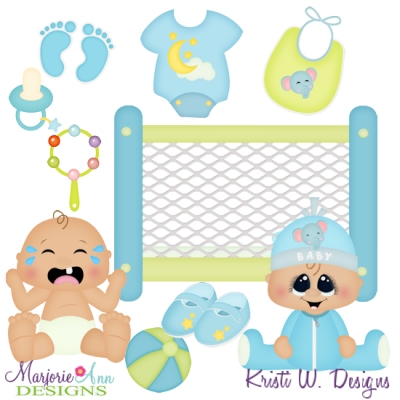 Sweet Baby Boy SVG Cutting Files + Clipart