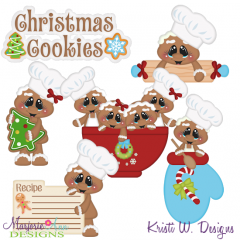 Christmas Cookies SVG Cutting Files + Clipart