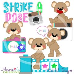 Franklin-Strike A Pose SVG Cutting Files + Clipart