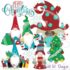 Christmas Gnomes SVG Cutting Files Includes Clipart