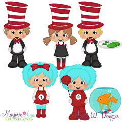 Happy Kids Imagination SVG Cutting Files + Clipart