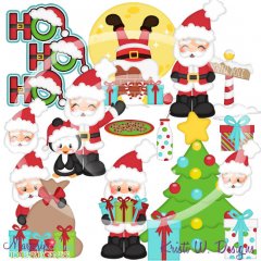 Ho Ho Ho SVG Cutting Files/Paper Piecing +Clipart
