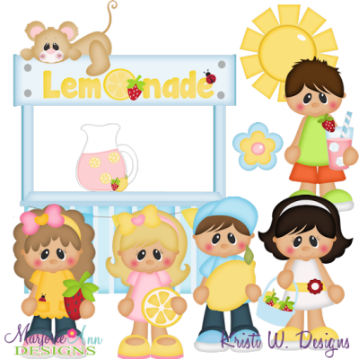 Sweet Summer Strawberry Lemonade SVG Cutting Files + Clipart
