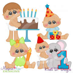 Baby's First Birthday SVG Cutting Files Includes Clipart