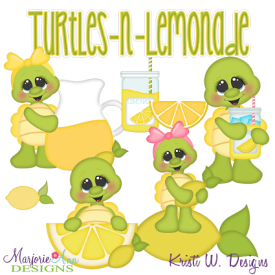 Turtles & Lemonade SVG Cutting Files Includes Clipart